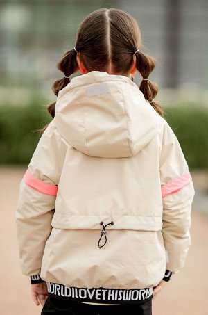 Демисезонная куртка-бомбер для девочки из мембраны