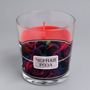 Свеча в стакане ароматическая "Черная роза"