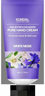 Крем для рук «Kundal Shea Butter &amp; Macadamia Pure Hand cream» WHITE MUSK