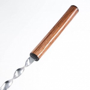 Шампур уголок, с деревянной ручкой  "Эко" рабочая часть - 35 см, 58 х 1.2 см, сталь - 2 мм,