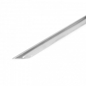 Шампур уголок, с деревянной ручкой "Эко" рабочая часть - 50 см, 73 х 1.2 см, сталь - 2 мм.