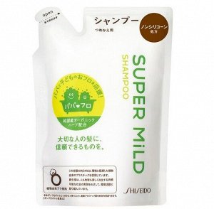 "SHISEIDO" "Super MiLD" Мягкий шампунь для волос с ароматом трав (м/у) 400 мл