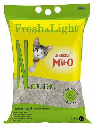 А-Соли FRESH&LIGHT Natural, безаллергенный, комкующийся, 5л./4кг *4