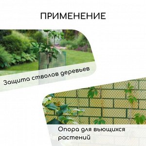 Сетка садовая 0.5x10 м, ячейка ромб 40x40 мм, пластиковая, зелёная, Greengo, в рулоне