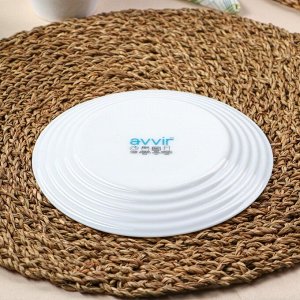Тарелка десертная Avvir Сarve, d=18 см, стеклокерамика, цвет белый