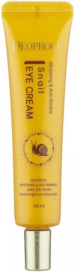 DEOPROCE Крем для век с экстрактом улитки WHITENING AND ANTI-WRINKLE SNAIL EYE CREAM 40мл