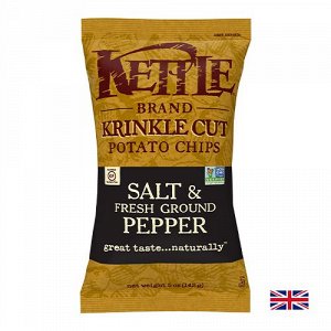 Kettle Chips Salt & Freash Ground Pepper 141g - Кэтл Чипс с солью и свежемолотым перцем