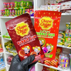 Chupa Chups Cotton Bubble Gum 11g - Чупа Чупс сахарная вата жвачка