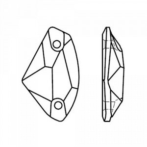 Стразы пришивные галактик Crystal 12x19 мм