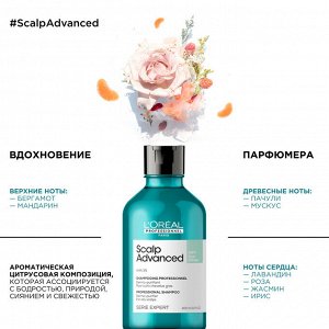 Шампунь для жирной кожи головы Loreal Professionel ЛП СЭ Скальп Анти-Ойл 300 мл EXPS