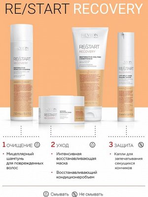 Ревлон Профессионал Restorative Micellar Shampoo Мицеллярный шампунь для поврежденных волос, 250 мл (Revlon Professional, Restart)