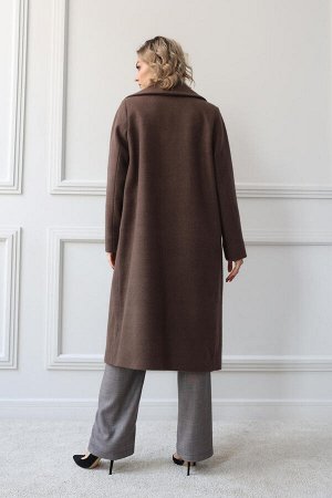 Пальто Oversize, цвет коричнево-бежевый