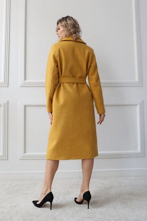 Пальто Oversize, цвет горчичный