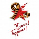 Наклейка ПВХ Помним! Гордимся! 9 мая  (320х170,с европодвесом) 9-99-0021