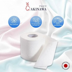 ТУАЛЕТНАЯ БУМАГА AKINAWA Cashmere Botanic 4-х сл., 35 м., (спайка 10 шт.)