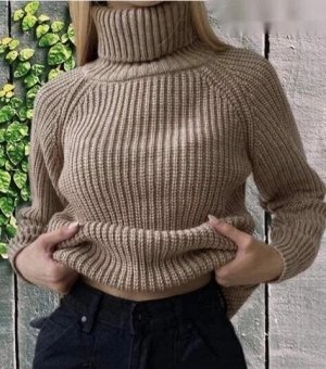 Вязаный свитер с горлом ZI