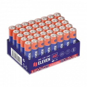 Батарейка МИЗИНЧИКОВАЯ Eleven AAA (LR03) алкалиновая, OS40, набор 40 шт