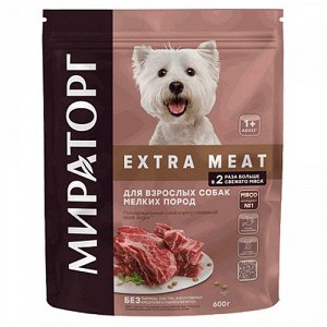 Winner Extra Meat Black Angus Корм с говядиной для собак мелких пород 600 гр
