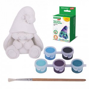 ФИГУРКА ИЗ ГИПСА с красками и кистью для росписи, ассорти, BRAUBERG KIDS, 665203