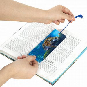 Закладка для книг с линейкой 3D-ОБЪЕМНАЯ BRAUBERG, "Леопард", с декоративным шнурком, 125766