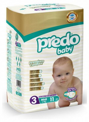 Подгузники Predo baby № 3 (4-9 кг) 11 шт