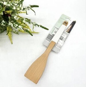 Лопатка деревянная с силиконовой ручкой