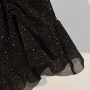 Полупрозрачное платье с блестками с v-образным вырезом, черный
