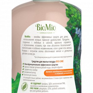 BIO-MIO BioMio (bio mio) Ср-во д/мытья посуды овощ и фрукт Bio-Care с эф.масл. мандарина экс. хлопка и ионами серебра 750 мл