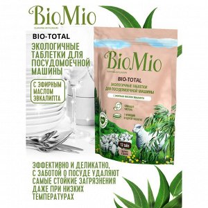 Таблетки для посудомоечной машины BioMio (bio mio) Bio-Total с маслом эвкалипта, 12 шт.