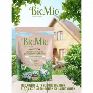 Таблетки для посудомоечной машины BioMio (bio mio) Bio-Total с маслом эвкалипта, 12 шт.