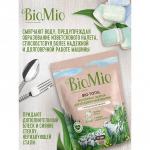 Таблетки для посудомоечной машины BioMio (bio mio) Bio-Total с маслом эвкалипта, 12 шт.