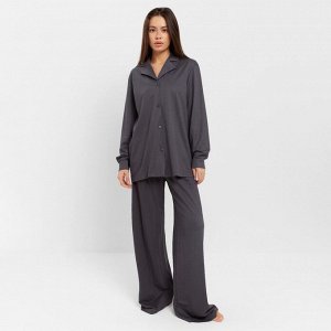 Костюм женский (рубашка, брюки, топ) KAFTAN Base, графит