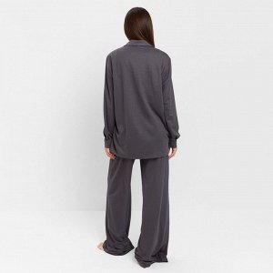 Костюм женский (рубашка, брюки, топ) KAFTAN Base, графит