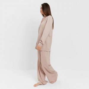 Костюм женский (рубашка, брюки, топ) KAFTAN Base, пудровый
