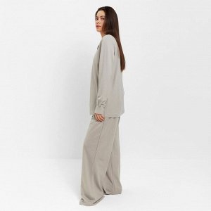 Костюм женский (рубашка, брюки, топ) KAFTAN Base, серый