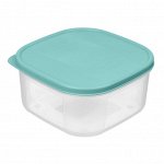Контейнер для продуктов, 0,7 л, квадратный, с гибкой крышкой, пластик, голубой, VERONA