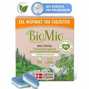 Таблетки для посудомоечной машины BioMio Bio-Tabs Multi, Эвкалипт 16г/100шт.