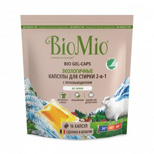 Капсулы д/стирки BioMio Bio Gel-Caps Без запаха, 16 шт