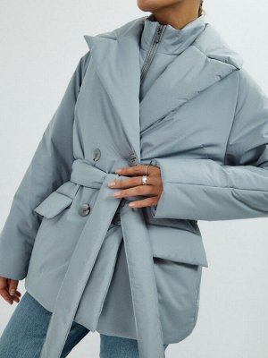 Куртка женская серо-голубой