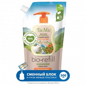 Мыло жидкое BioMio (bio mio) Bio Soap с маслом абрикоса, 500 мл Refill