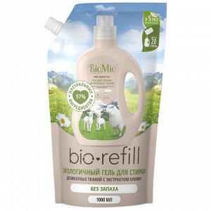 Средство жидкое BioMio для деликатных тканей Bio-Sensitive, 1000 мл Refill (мягкая упаковка)