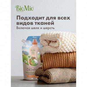 BIO-MIO Кондиционер д/белья экологичный BioMio (bio mio) Bio-Soft Мандарин 1000 мл Refill (мягкая упаковка)