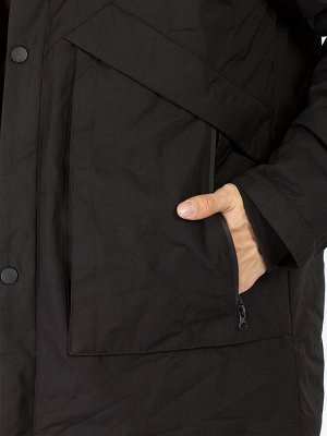 Куртка Тёплая зимняя куртка прямого кроя. Застёжка на молнию и кнопки. Съёмный капюшон на молнии фиксируется шнуром и липучкой. 2 кармана на молнии, один внутренний.
Цвет:&nbsp;
					
						
								ч