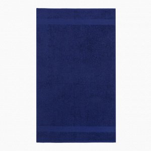 Полотенце махровое с бордюром DARK BLUE, 50x90 см, хлопок 100%, синее