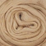 Лента для валяния КАМТЕКС, 100% полутонкая шерсть, бежевый светлый, 50 гр