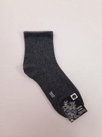 Носки мужские, классические, на ортопедической резинке, ТЕМНО-СЕРЫЕ. Ю. Корея.