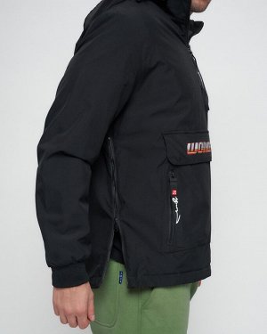 Куртка-анорак спортивная мужская черного цвета 88620Ch