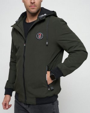Куртка спортивная мужская на резинке цвета хаки 3367Kh