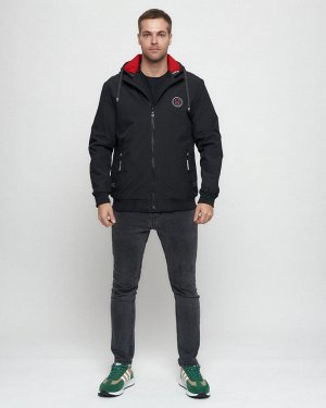 Куртка спортивная мужская на резинке черного цвета 3367Ch