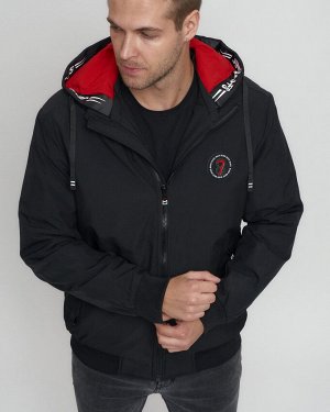 Куртка спортивная мужская на резинке черного цвета 3367Ch